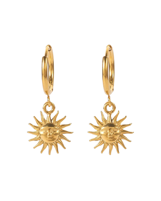 Elena Sun Earrings - Gold