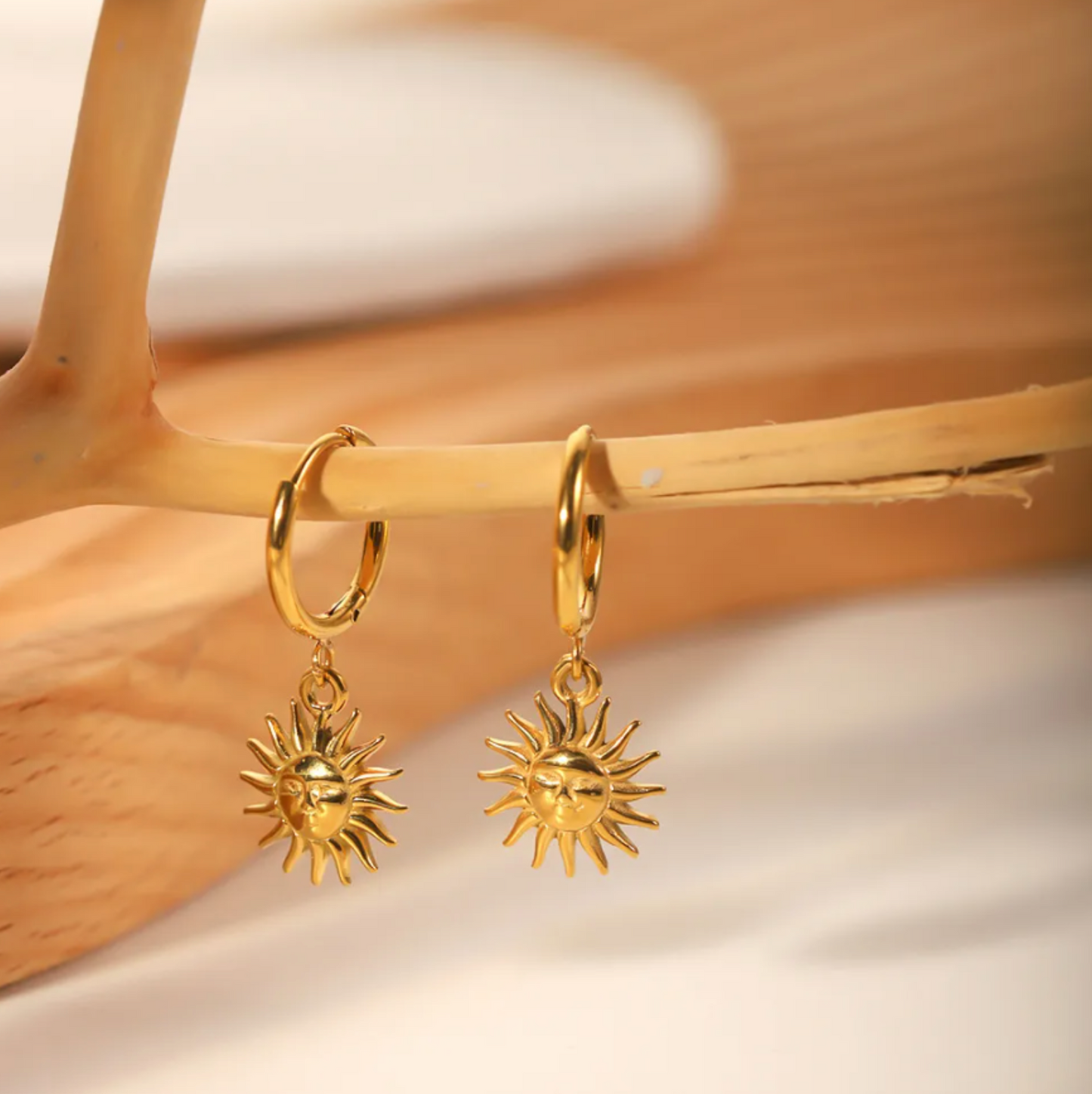 Elena Sun Earrings - Gold