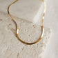 Estelle Herringbone Snake Chain Necklace - Gold